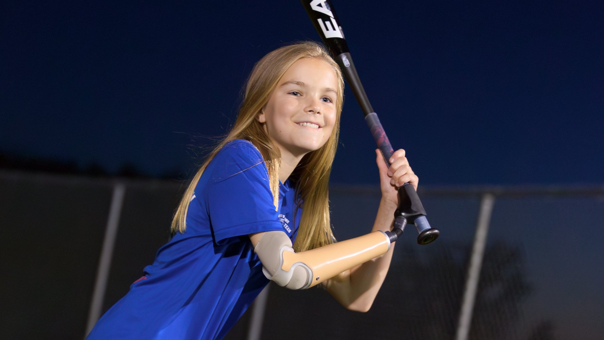 Amber also has a TRS Grand Slam activity-specific device to swing the bat at softball practice
