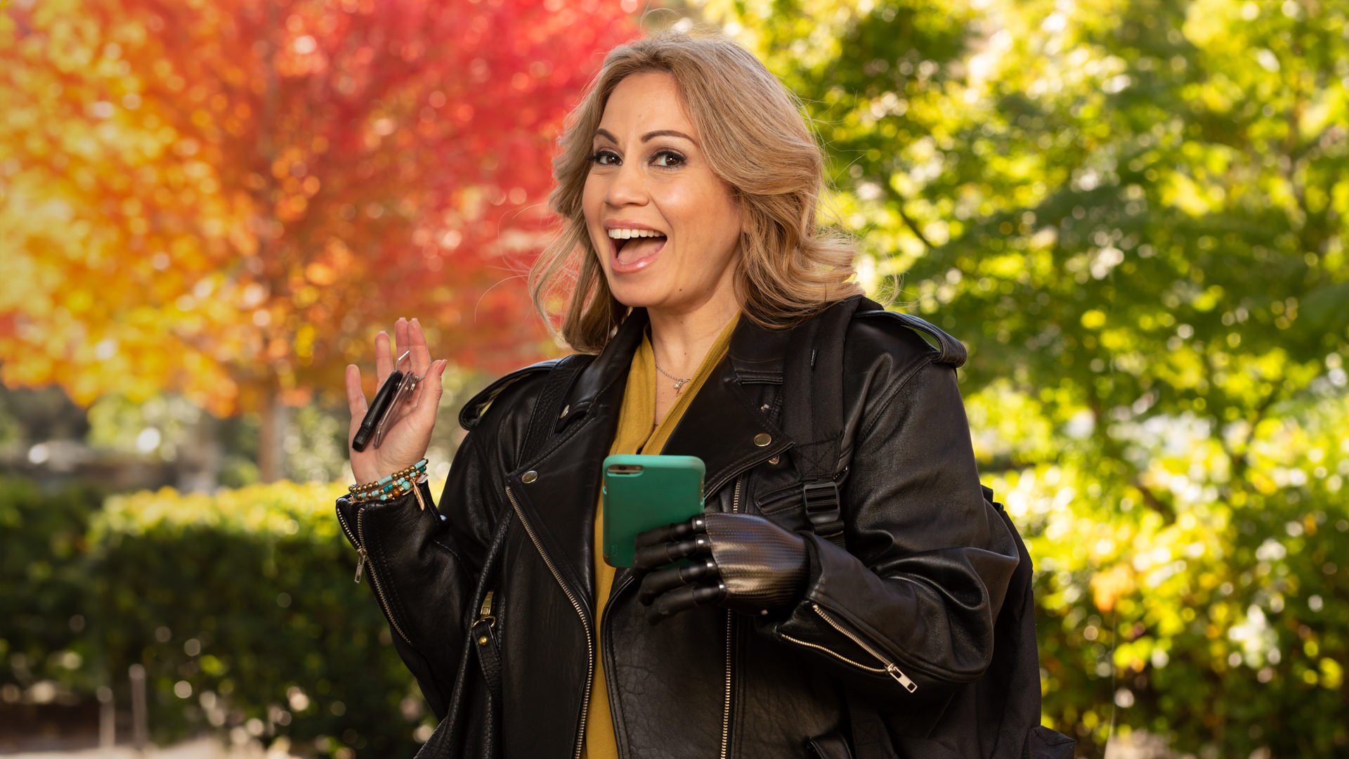Candice Dicke waves at our Portland Center