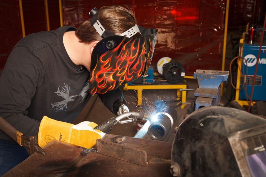 Arm Dynamics patient welding at work
