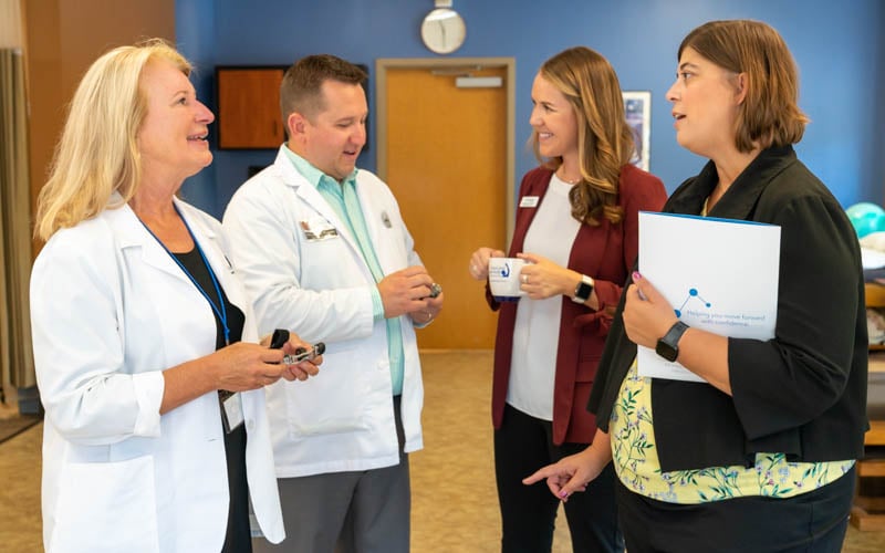 Arm Dynamics staff meeting with local Erie hand therapy team