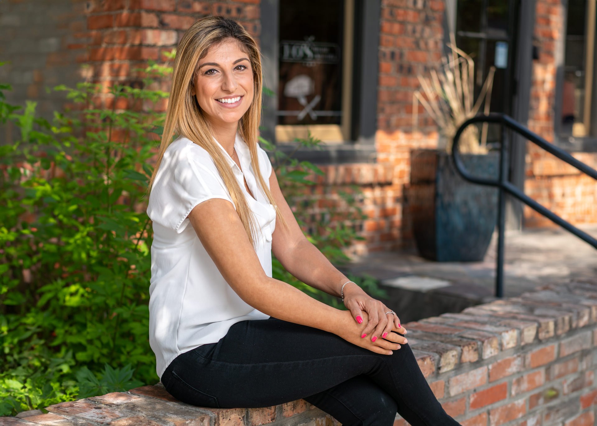 Diana Gazzano's right arm pictured here is a full passive-positional cosmetic restoration transhumeral arm 