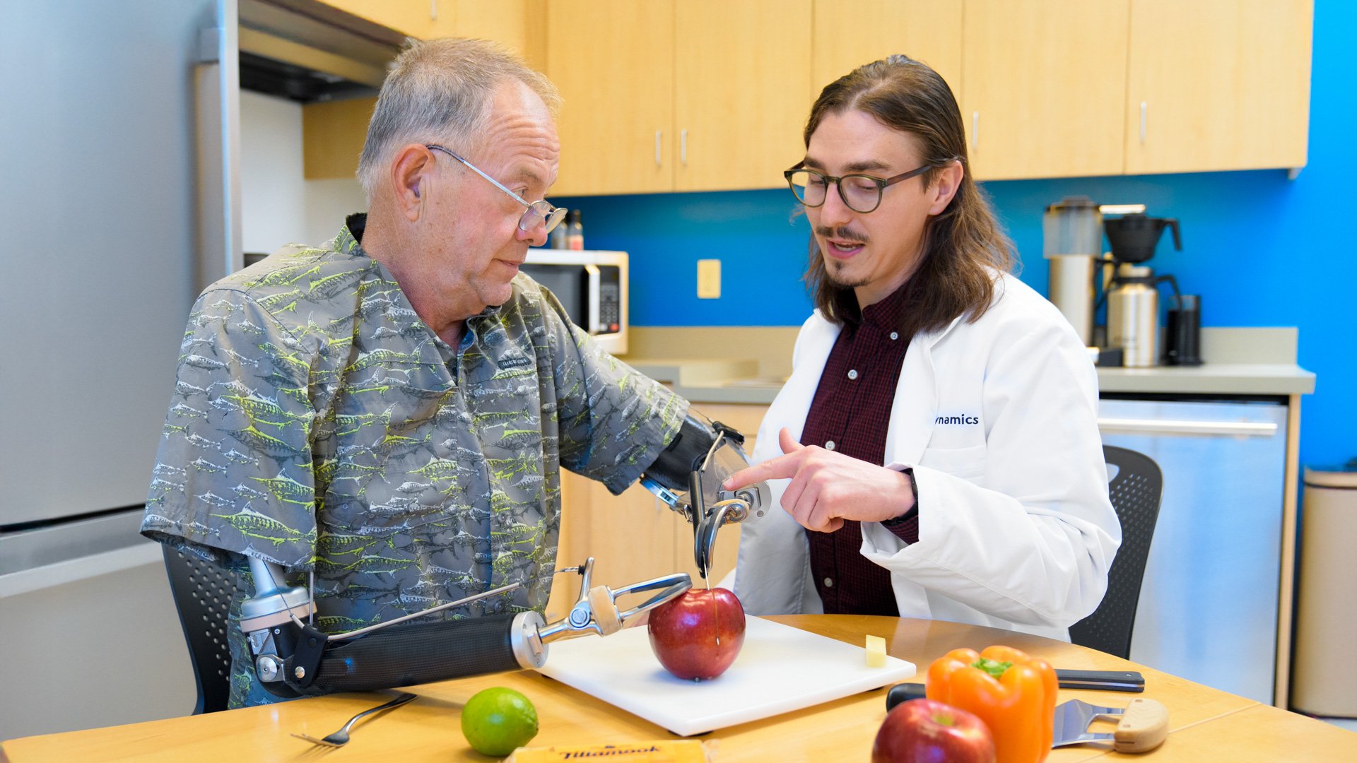 Doug and Therapist at Arm Dynamics
