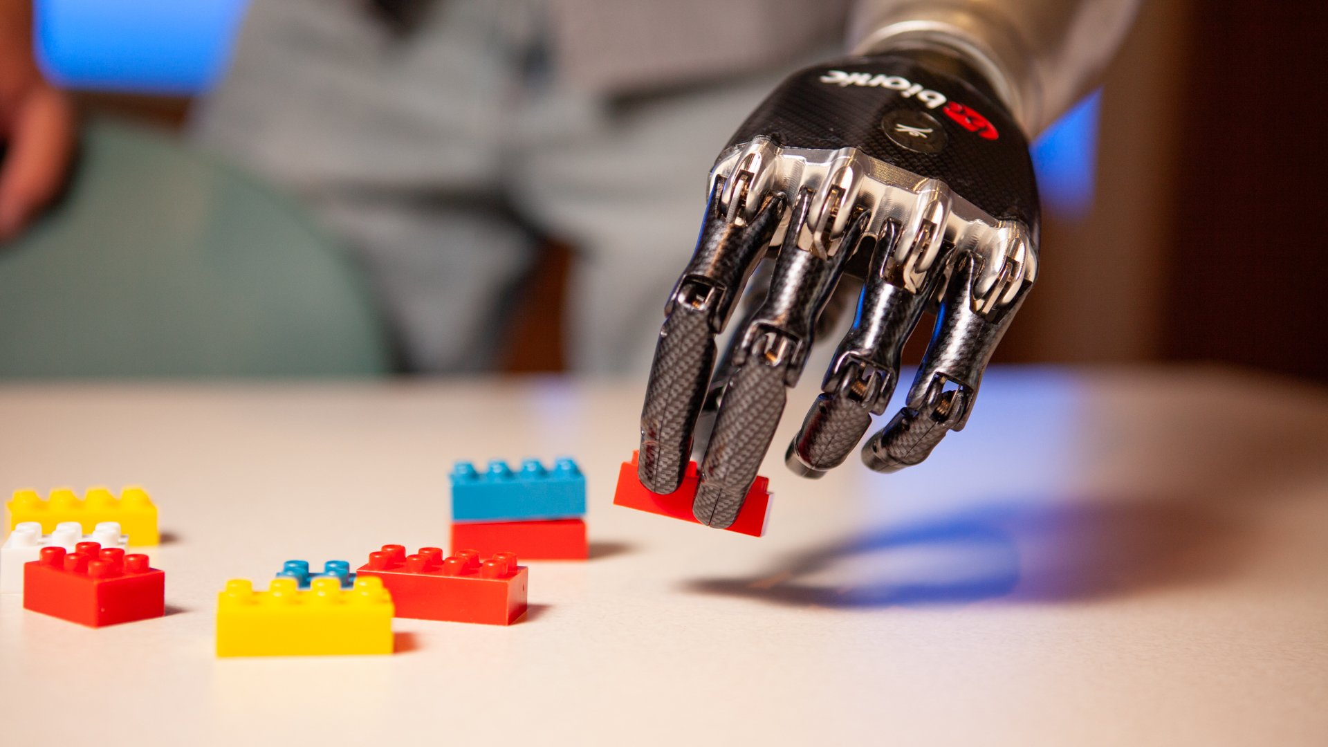 Electrically-powered prosthesis in therapy exercises