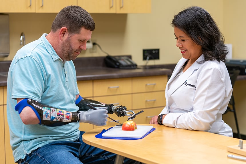 Jason Koger works with clinical therapy specialist