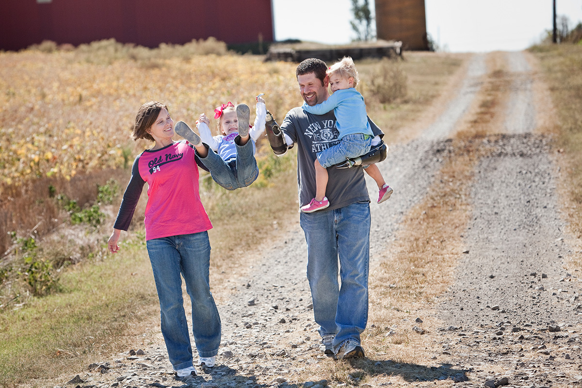 Jason and Family walking