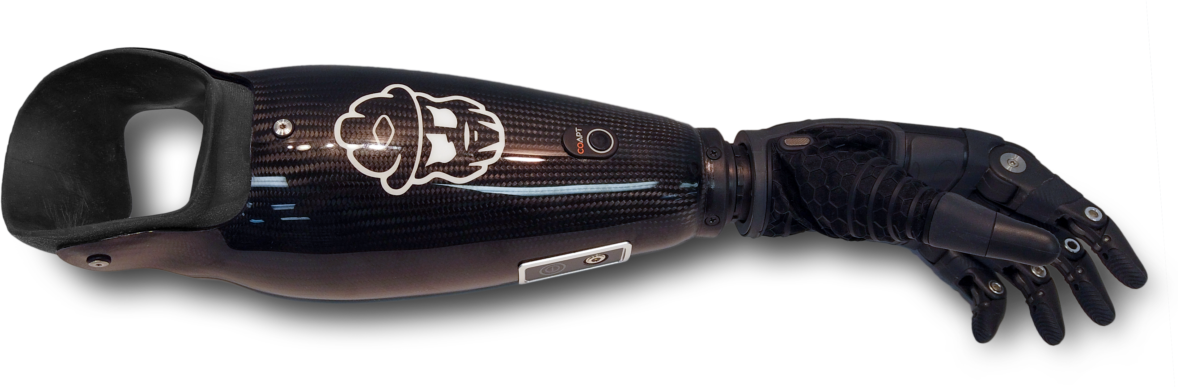 Black Logo Arm with Fan